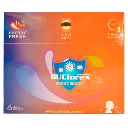 Buclorex Spray Bucal Cherry x 15 ml Clorhexidina