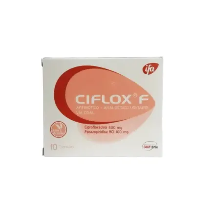 Ciflox F 500 mg / 100 mg Ciprofloxacina / Fenazopiridina