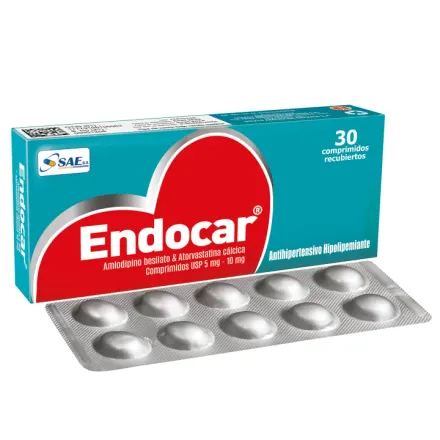 Endocar 5 mg / 10 mg Amlodipino / Atorvastatina