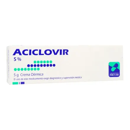 Aciclovir 5 % Crema Dermica Mint Lab x 5 g