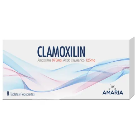 Clamoxilin 875 /125 mg Amoxicilina Acido Clavulanico