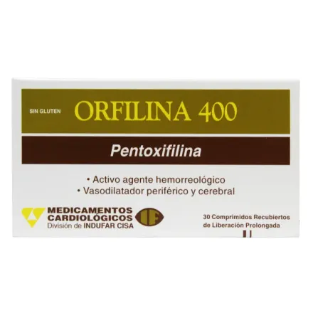 Orfilina 400 mg Pentoxifilina