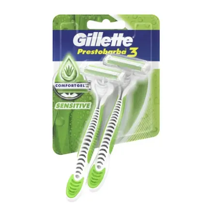 Gillette Prestobarba 3 Maquina De Afeitar Comfortgel Sensitive x Paq <2>