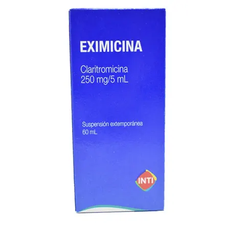 Eximicina 250 mg / 5 ml Suspension x 60 ml Claritromicina