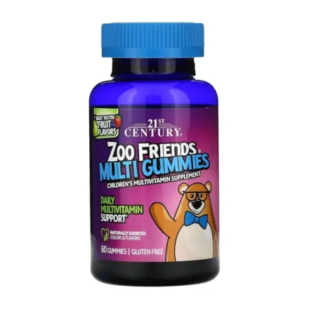 Zoo Friends Multi Gummies 21st Century Frasco x 60 Unidades