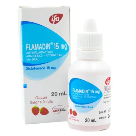 Flamadin 15 mg Gotas Orales x 20 ml Diclofenaco