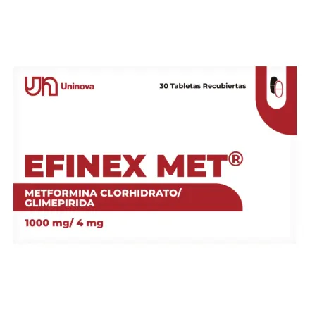 Efinex Met 1000 mg / 4 mg Metformina / Glimepirida