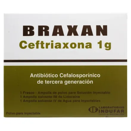 Braxan 1 g Iny Im / Iv x 1 Set Ceftriaxona