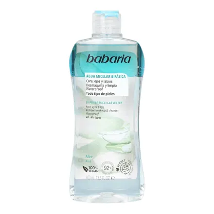 Babaria Agua Micelar Bifasica Aloe x 400 ml