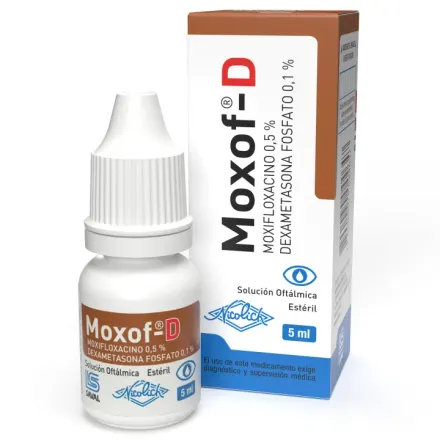 Moxof D (Sol.oft.) x 5 ml Moxifloxacina / Dexametasona
