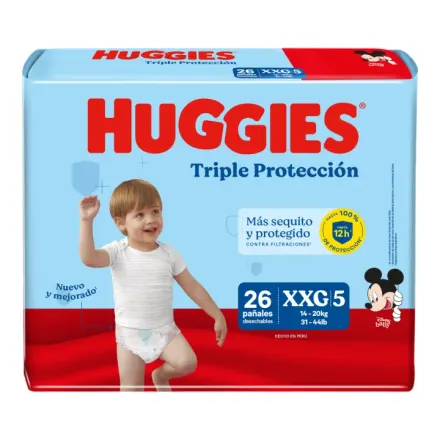 Huggies Pañales Triple Proteccion Talla Xxg x Paq (26)