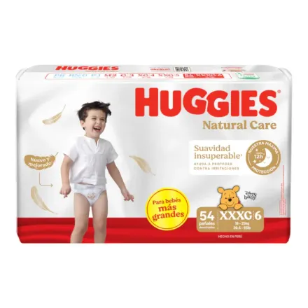 Huggies Pañales Natural Care Talla Xxxg x Paq <54>