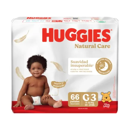 Huggies Pañales Natural Care Talla g x Paq (66)