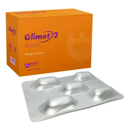 Glimet 2 / 1000 mg Glimepirida / Metformina