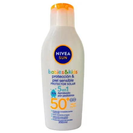 Nivea Sun Protector Solar Babies And Kids Piel Sensible Fps 50 + x 200 ml