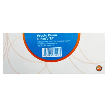 Procto Pirina Niños 160 mg Supositorios Paracetamol