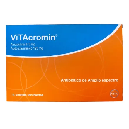 Vitacromin 875 mg / 125 mg Amoxicilina / Acido Clavulanico
