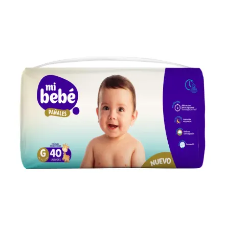 Mi Bebe Ultra Premium Pañales Talla g x Paq (40)