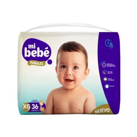 Mi Bebe Ultra Premium Pañales Talla Xg x Paq (36)