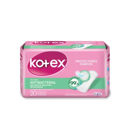 Kotex Protectores Diarios Antibacterial x Paq (60)