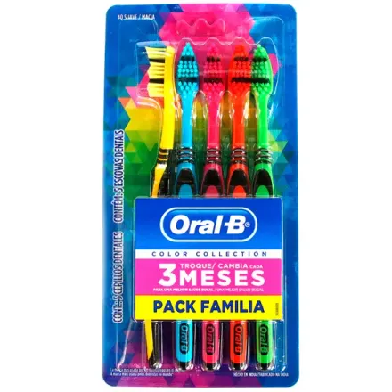 Oral B Cepillo Dental Clean Color Collection Pack Familiar x Paq (5)