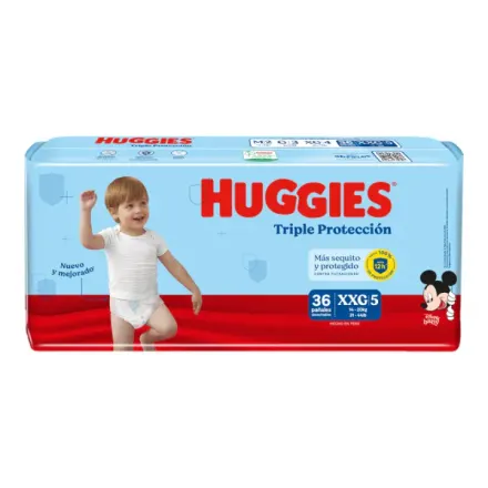 Huggies Pañales Triple Proteccion Talla Xxg x Paq (36)