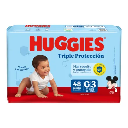 Huggies Pañales Triple Proteccion Talla g x Paq (48)