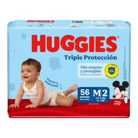 Huggies Pañales Triple Proteccion Talla M x Paq (56)