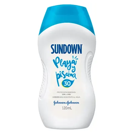 Sundown Protector Solar Playa Y Piscina Fps 30 x 120 ml