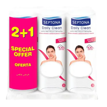 Septona Daily Clean Discos Desmaquillantes Oferta Especial x Bolsa (3paq x 80)