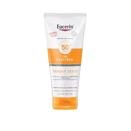 Eucerin Protector Solar Oil Control Fps 50 Toque Seco Sun Gel Crema Corporal x 200 ml