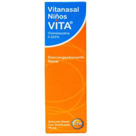 Vitanasal Niños 0,025 % Solucion Nasal C/ Dosificador x 15 ml Oximetazolina