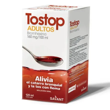 Tostop Adultos 8 mg / 5 ml Suspension x 120 ml Bromhexina