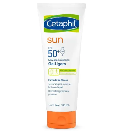 Cetaphil Sun Protector Solar En Gel Ligero Fps 50 + x 100 ml