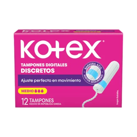 Kotex Tampones Dig. Medio x 12 Tampones