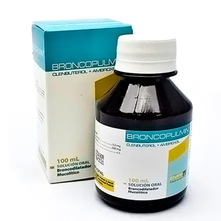 Broncopulmin Solucion Oral x 100 ml Ambroxol Clorhidrato 300 mg / Clenbuterol Clorhidrato 0,2