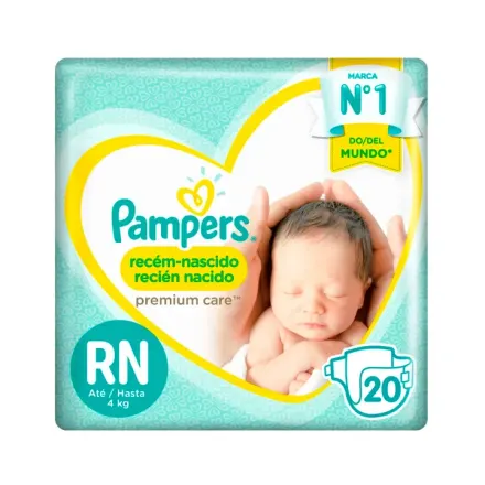 Pampers Pañales Premium Care Talla Rn x 1 (20 Pañales)