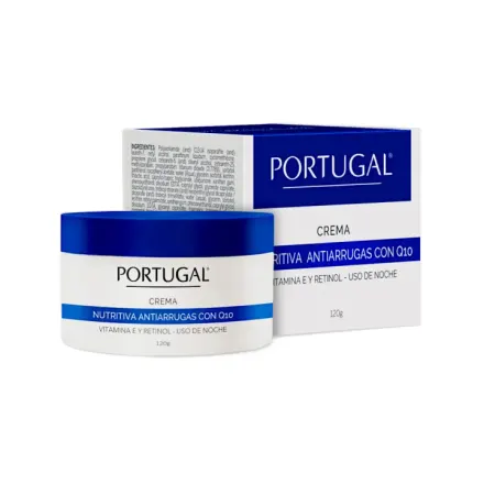Portugal Crema Nutritiva Antiarrugas Con Q10 Uso De Noche x 120 g