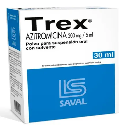 Trex 200 mg / 5 ml Suspension x 30 ml Azitromicina
