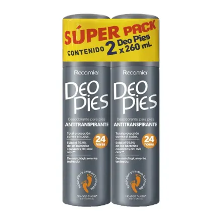 Deo Pies Antitranspirante x 260 ml Pack x 2