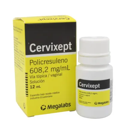 Cervixept Gel Tubo 50 mg + 6 Aplicadores Policresuleno 1,8%