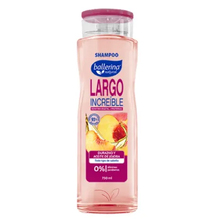 Ballerina Shampoo Durazno Y Aceite De Jojoba x 750 ml