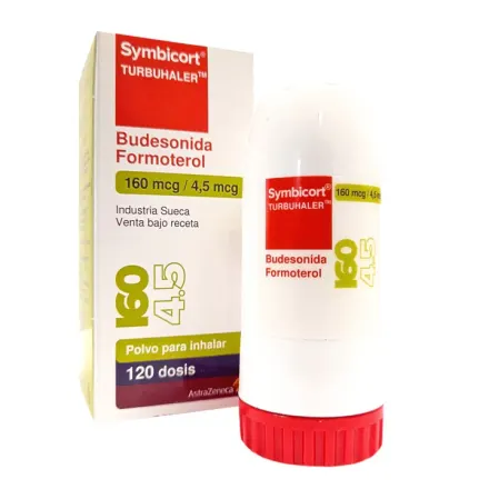 Symbicort Polvo 160 / 4,5 mcg x 120 Dosis Budesonida / Formoterol