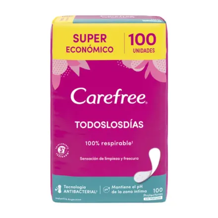 Carefree Toallas Femeninas Paq x 100