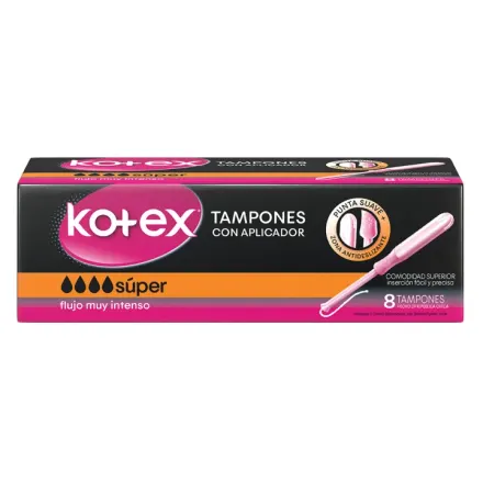 Kotex Tampones Dig. Super x 8 Tampones Con Aplicador