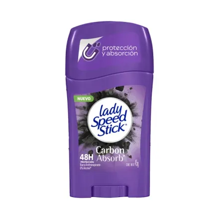 Lady Speed Stick Carbon Absorb 48 H Barra x 45 g