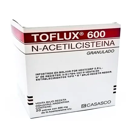 Toflux 600 mg Granulado Acetilcisteina
