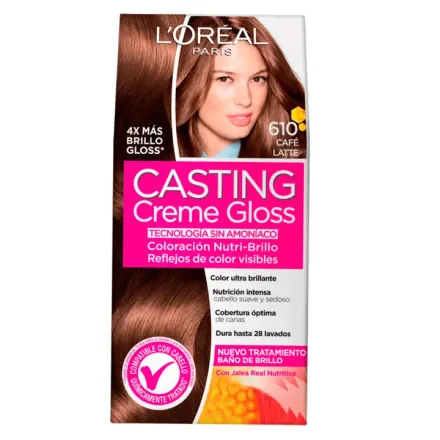 Casting Creme Gloss Tinte Capilar 610 CafÉ Latte x 1 Kit