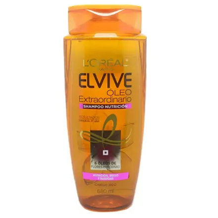 Elvive Shampoo Oleo Extraordinario Rizos Cabello Seco x 680 ml