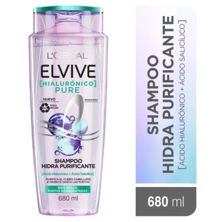 Elvive Shampoo Hialuronico Pure x 680 ml